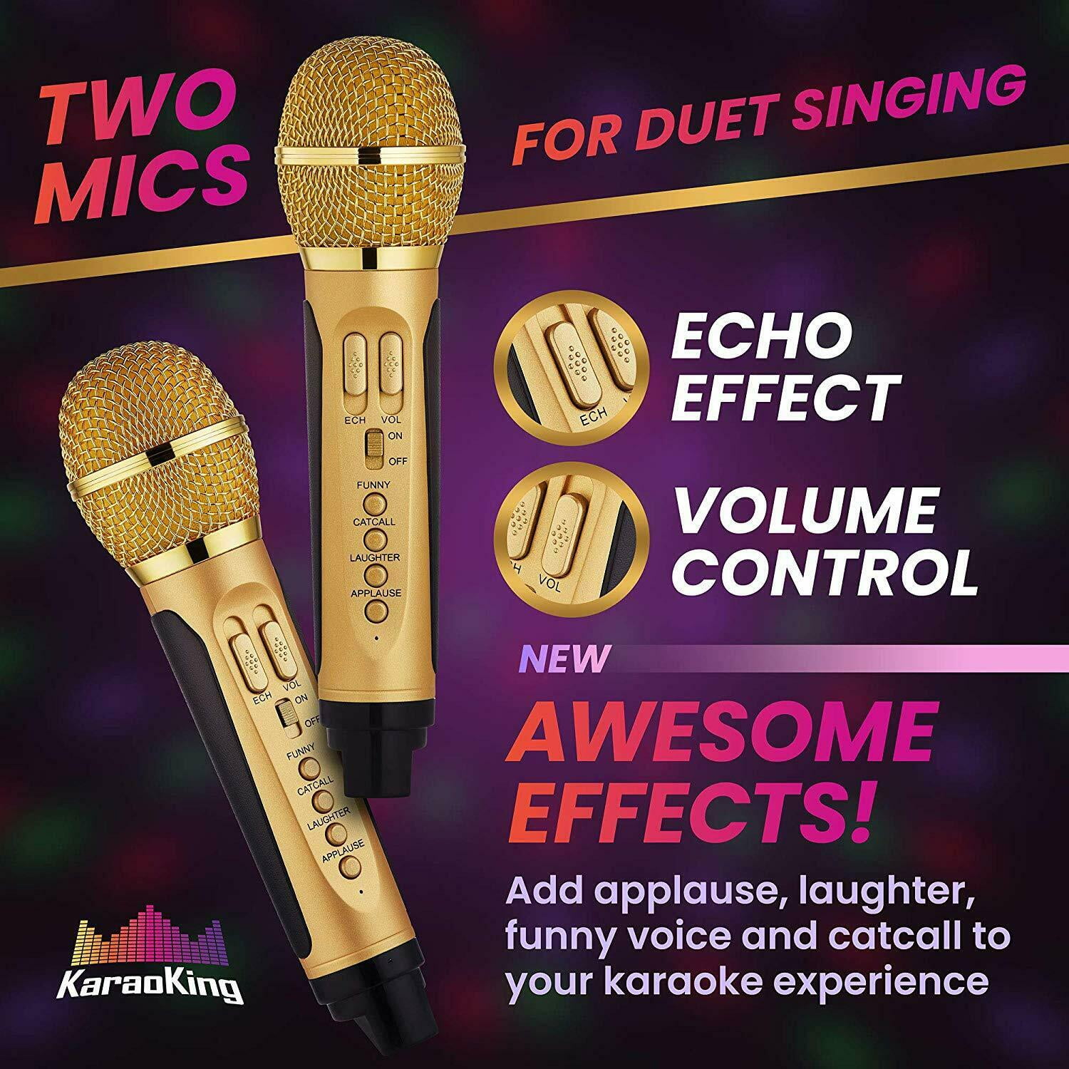 Karaoke Wireless Microphone - Gold – Funky Rico Marketplace
