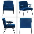 thumbnail image 4 of Tabaray Modern Accent Chairs Set of 2 Mid-Century Armchair Living Room Chairs Leisure Chair with Metal Legs Reception Side Chairs for Living Room Bedroom Office (Blue), 4 of 12
