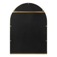 thumbnail image 5 of Kate and Laurel Estero Metal Framed Arch Wall Mirror with Shelf, Gold 20x28, 5 of 10