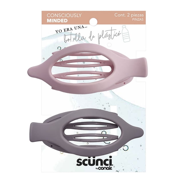 Pinzas Scunci planas ECO 2 pzas. 52017MX