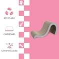 thumbnail image 2 of THE LICKER STORE Kona 27" Modern Cardboard Double-Sided Wave Cat Scratcher with Catnip, Fog, CSR1013E, 2 of 7