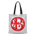 thumbnail image 1 of NUDECOR Sac Fourre-Tout en Toile Monogramme Floral Lettre Unique Initiale Personnalisée Médaillon Réutilisable Durable pour Courses, 1 of 1