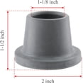 thumbnail image 2 of 1-1/8 Inch Replacement Feet for Shower Chair Bath Seat, 4 Pack Rubber Tips Non-Slip Bench, Suction Cup Feet, Metal Insert Reinforced for Stools (1-1/8" I.D, Grey), 2 of 6