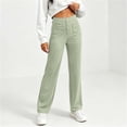 thumbnail image 7 of ClodeEU Women's High Waist Straight Leg Pants, Solid Color Casual Pant for Daily Streetwear ,Women's Plus XXXXXL, 7 of 7