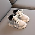 thumbnail image 4 of Toddler Boy Girl Boots Fall Casual Soft Zip Kids Fashion Low Shoes White 28, 4 of 4