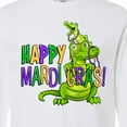 thumbnail image 4 of Inktastic Happy Mardi Gras Big and Little Alligators with Beads Long Sleeve T-Shirt, 4 of 5