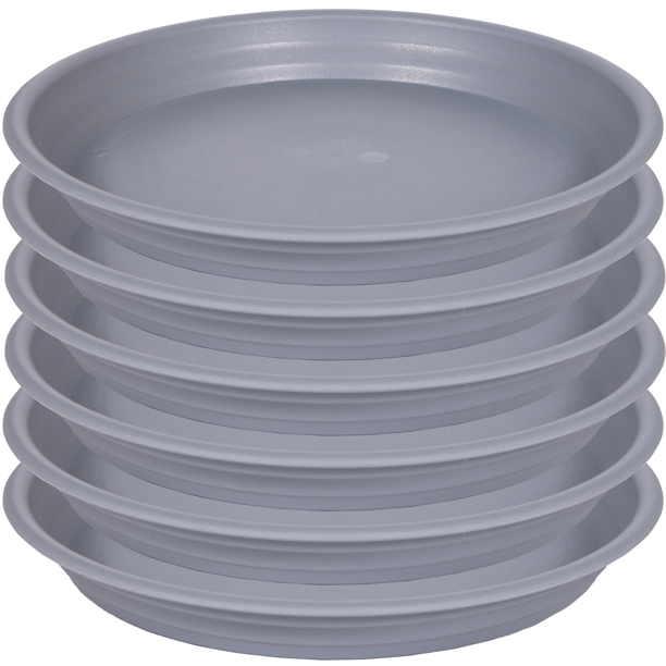Plant Saucer 12 inch 13 inch (12.7"), 4 Pack Plastic Large Flower