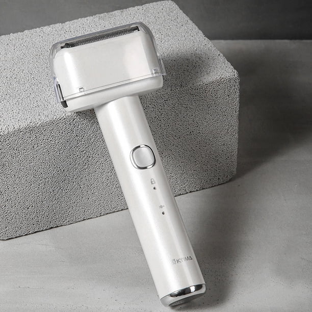Afeitadora Eléctrica Mini máquina de afeitar IPX7 afeitadora inalámbrica portátil impermeable para hombres (blanco)