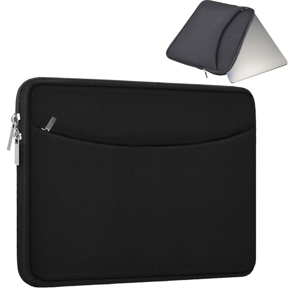 Kimwason 14 Inch Laptop Sleeve Case, Shockproof Protective Slim Laptop Sleeve Cover with Zippered Pocket, Compatible with MacBook, HP, Dell, Lenovo, Acer, Black