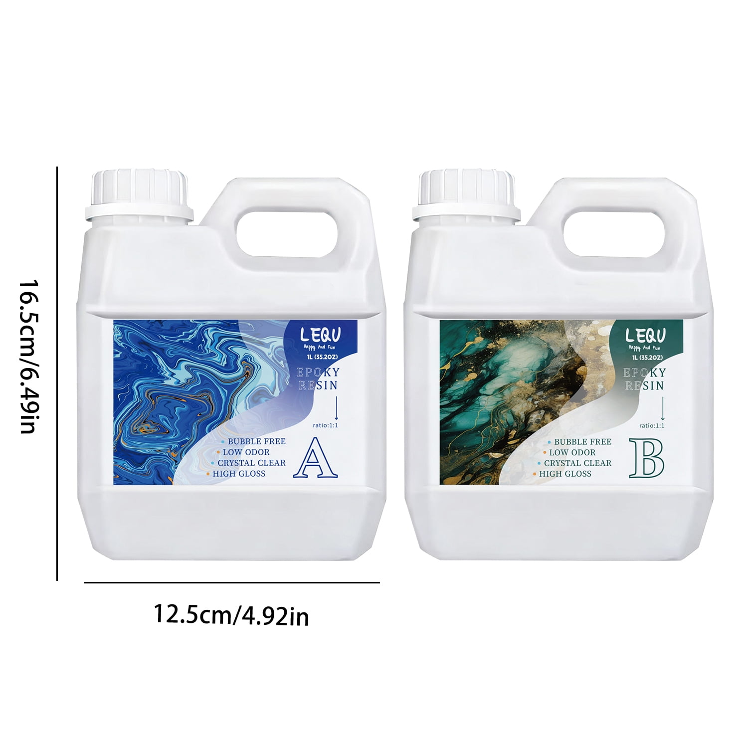 LEQU Epoxy Resin Epoxy Adhesive, 35.2OZ