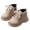 Beige, variant on Toddler Boys Girls Hiking Boots Waterproof Non Slip Warm Winter Ankle Oxford Snow Boots
