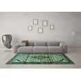 thumbnail image 3 of Ahgly Company Indoor Rectangle Persian Turquoise Blue Traditional Area Rugs, 8' x 10', 3 of 4
