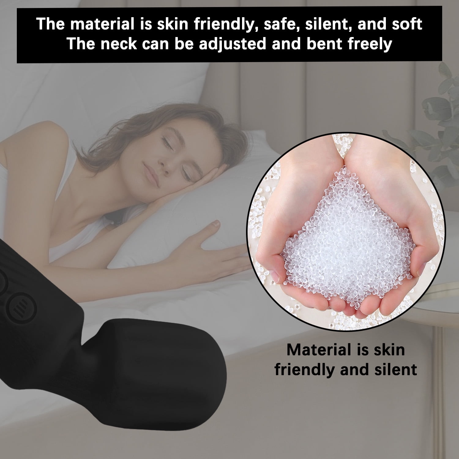 Centerel Wand Massager with 20 Modes 8 Vibration,Personal Body Massager Vibrator Wand-Black , Personal Massage Wand