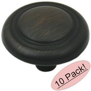 10 Pack - Cosmas 2202ORB Oil Rubbed Bronze Cabinet Hardware Knob - 1-1/4" Diameter