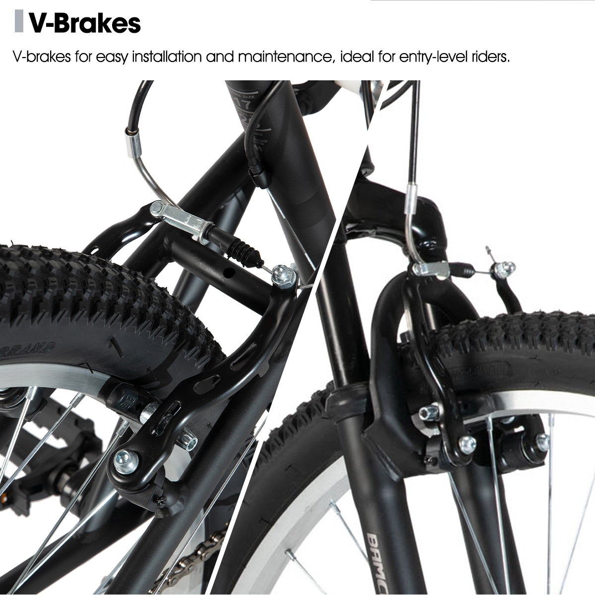 Hiland Full Suspension Mens Mountain Bike, 18-Speed, 26 Inch Wheel, V-Brakes Bike for Men Womens Adult Bicycle