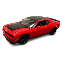 Rhode Island Novelty - Pull Back Die-Cast Metal Vehicle - DODGE CHALLENGER SRT [Red](5 inch)