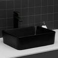 thumbnail image 2 of 19x15x5.5" Ceramic Rectangular Vessel Bathroom Sink - Black Generous Appearance, 2 of 3