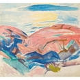 thumbnail image 2 of Edvard Munch 16x15 Black Ornate Wood Framed Double Matted Museum Art Print Titled - Red Rocks (1915), 2 of 5