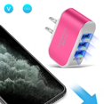 thumbnail image 2 of USB 3 Ports Charger LED Plastic 110V 1000mA Tablet Charging Adapter with Indicator Travel Circuit Protection Power Block, 2 of 6