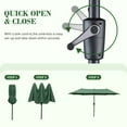 thumbnail image 4 of Autlaycil 13ft Patio Umbrella,Extra Large Umbrella with Crank, for Outdoor, Market, Beach, Garden, Yard, Party, Green, 4 of 6