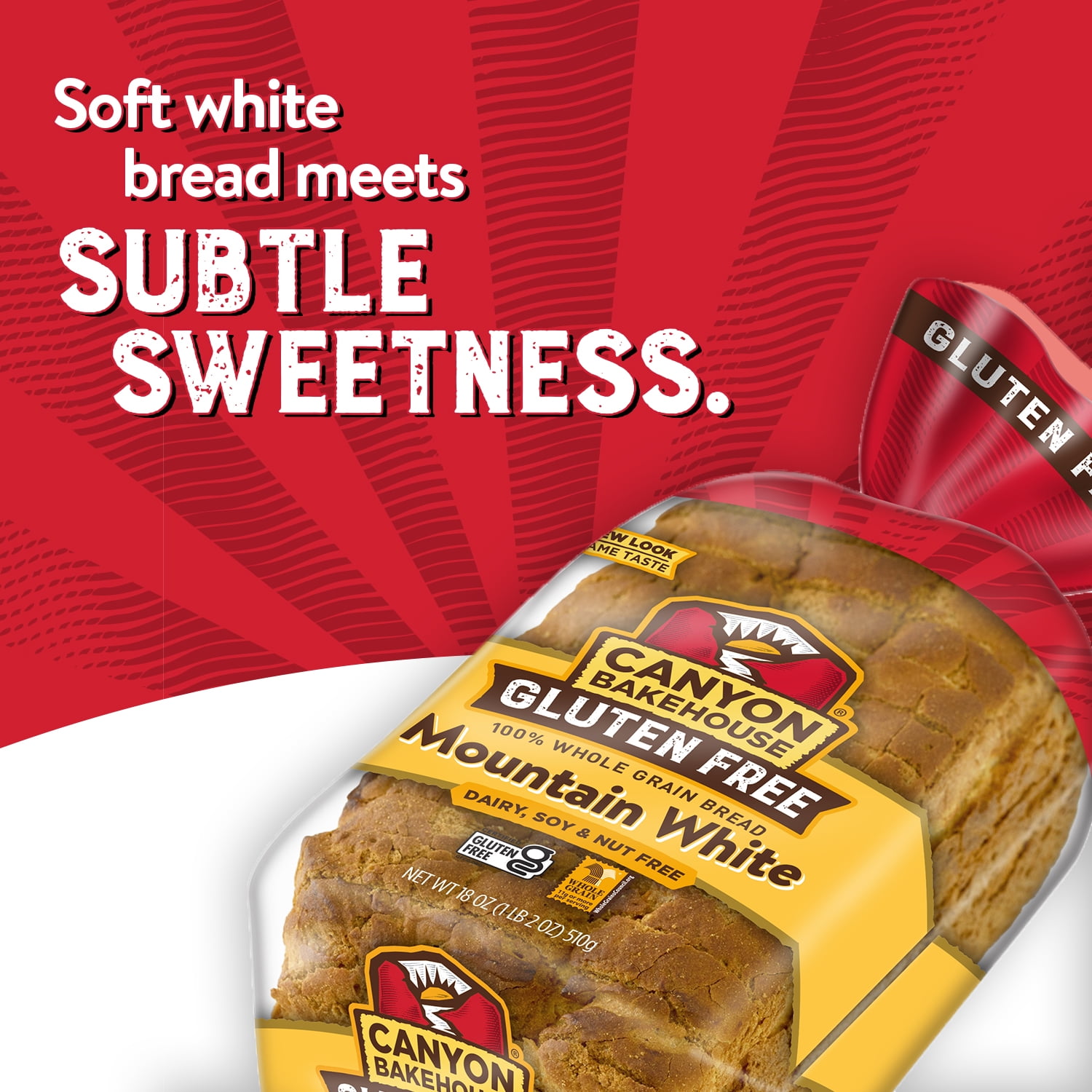 Canyon Bakehouse Mountain White Gluten Free White Bread Loaf, 18 oz., Frozen