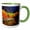 Green/White, variant on 3drose, Usa, California, Sierra Nevada Mountains. Autumn in the Sierras., 11oz Two-tone Blue Mug
