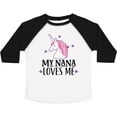 thumbnail image 3 of Inktastic My Nana Loves Me Unicorn Girls Toddler T-Shirt, 3 of 5