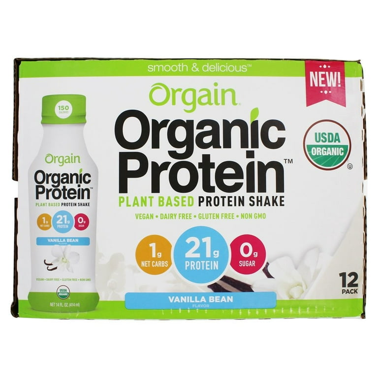 Orgain 26G Organic Protein Shake, Creamy Chocolate - 12 count, 14 fl oz bottles