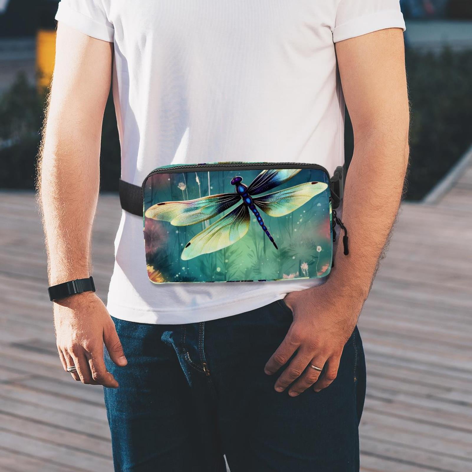 Dragonfly Waist Pack Running Belt Fanny Packs Lightweight Adjustable with Extension Strap Unisex