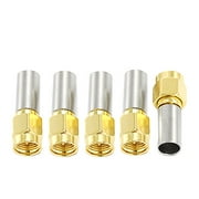 5 Pcs Straight SMA Male RF Coaxial Connector adapter for RG142 RG400