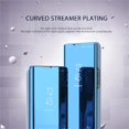 thumbnail image 4 of Stylish Mirror Flip Womens Case for Samsung Galaxy S23 FE 5G, Clear View Window Cover with Kickstand Thin Ultra Phone Case for Samsung Galaxy S23 FE 5G QH Blue, 4 of 11