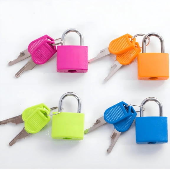 ZHZFKQ 4Pcs Mini Padlock with Keys for Schoolbag Backpack Luggage Gym