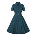 thumbnail image 2 of Party Dresses for Women Wedding Guest Dresses Women's Tea Dress Short Sleeve Party Dress Work Casual Dress, 2 of 9