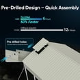 thumbnail image 4 of Quictent Heavy Duty 13x26 FT Vertical Roof Metal Carport, Pre-Drilled All Weather Car Shelter for RV, Vehicles & Farm Equipment, 4 of 9