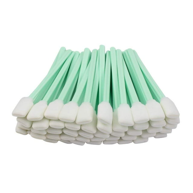 Foam Tip Cleaning Swabs Sponge Sticks Lab Swabs PCB Board Cleaning Swab for Inkjet Print Head Roland Optical Camera Cleanroom Optical Lens Cleaning Solvent Resistance Laptop Watch Repair Kit 100 Pack