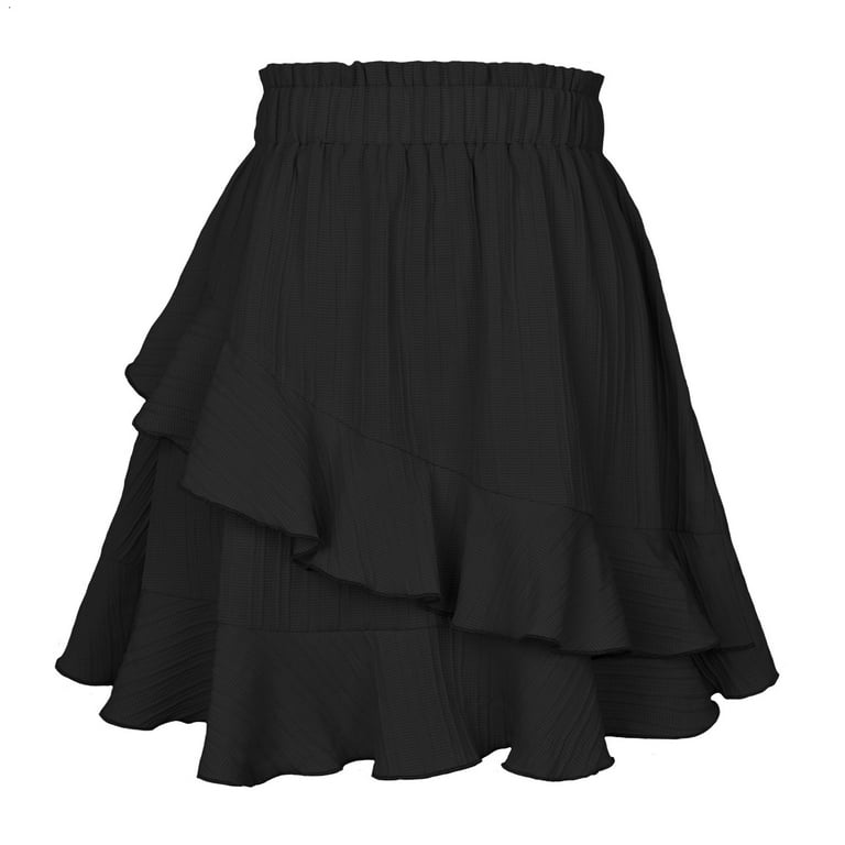 Gubotare Skirts For Women Womens Plaid Bodycon Mini Skirt High Waisted Wool Zip Up A Line Classic Casual 90s Grunge Pencil Short Skirt Black L Walmart