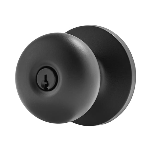 Hyper Tough Keyed Entry Mushroom Doorknob, Matte Black