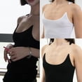 thumbnail image 4 of Women Summer Seaside Invisible Strap Camisole Large U Neck Crop Top Sleeveless Crop Top Vacation Travel Sling Vest, 4 of 19