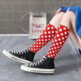 thumbnail image 7 of Knee High Socks for Women Polka Dot Red Long Tube Sock Uniform Socks, 7 of 7