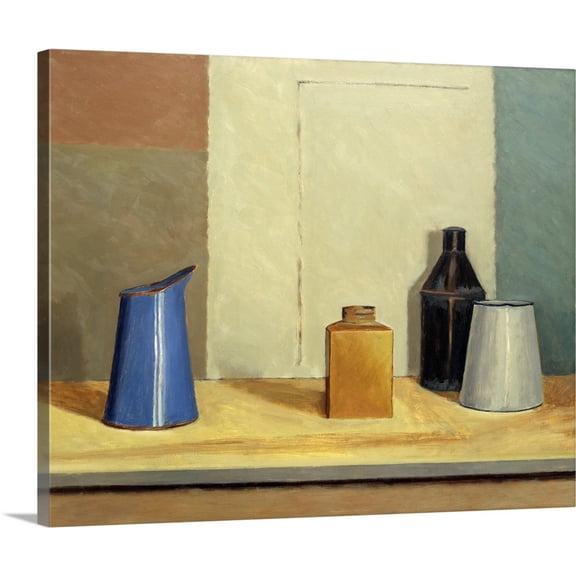 Great BIG Canvas | "Blue Jug Alone" Canvas Wall Art - 20x16
