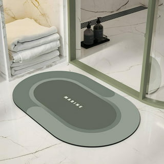 Selegna - Stone Bath Mat, Diatomaceous Earth Quick Drying Mat | Super  Absorbing Non Slip Bathroom Floor Mat | Super Absorbent Instant Dry  Diatomite