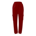 thumbnail image 2 of YOTMKGDO Fashion Pants for Women Casual Gradient Print Bottom Sweatpants Pockets High Waist Gym Athletic Fit Jogger Pants Trousers, Athletic Pants for Women, Burgundy Sizes S-3XL, 2 of 8