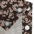 thumbnail image 4 of Ambesonne Japanese Grommet Curtain, Soft Pink Cherry Bloom, 50" x 84", Brown Pale Pink, 4 of 6