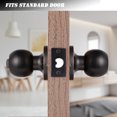 thumbnail image 2 of knobelite (1 Pack) Bed / Bath Room Round Door Knob, Privacy Function for Bathroom / Bedroom, Interior Door Door Lock Handle Oil Rubbed Bronze Finish, Keyless Door Handles Locks, 2 of 7