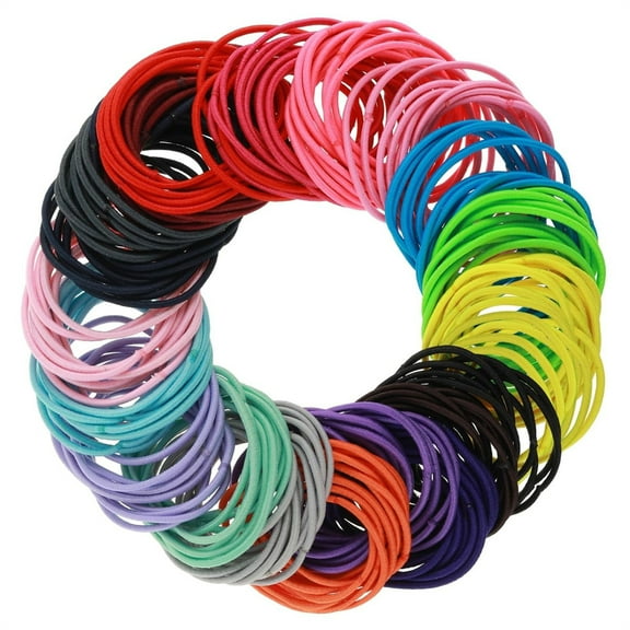 180 Pcs Multicolor Elastic Hair Ties, Elastic Solid Color gril Girls Hair Bands, No Wrinkles Rubber Bands Thin, Hair Ponytail Decoration Fixer Hair Accessories