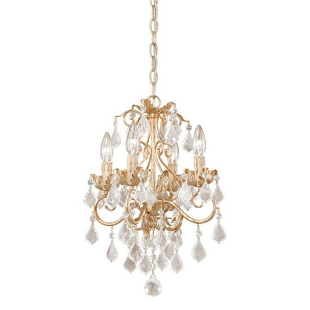 Vaxcel International NC-CHU004GW Newcastle 4L Chandelier - Gilded White Gold