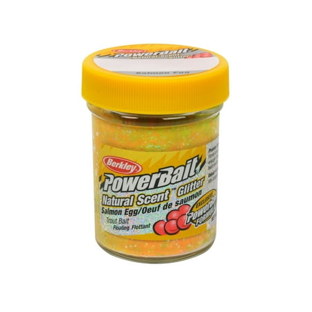 UPC: 0028632522158 | Berkley PowerBait Natural Glitter Trout Fishing Dough Bait; Rainbow Color; Salmon Egg Flavor