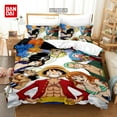thumbnail image 2 of Japanese Anime Cartoon One Piece Bedding Set Luffy Duvet Cover Set Single Double Large Bedroom Bed Decoration, 2 of 5