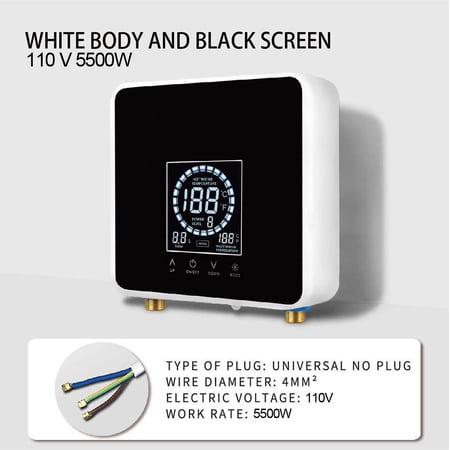 7500W Electric Tankless Hot Water Heater for Instant Shower and Kitchen Use