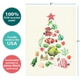 thumbnail image 4 of Tree-Free Greetings Christmas Greeting Card 12 Pack, 5x7, Beachy Tree (HP65454), 4 of 6